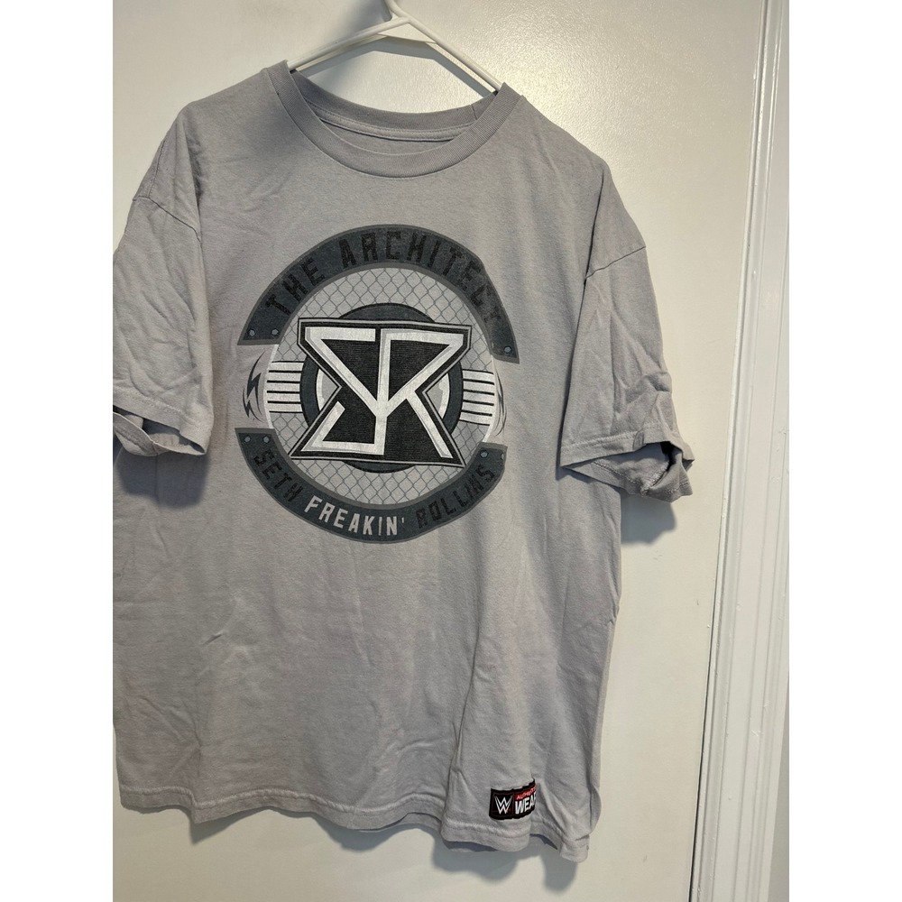 WWE Loot Crate Seth Rollins The Architect T-Shirt Sz:XL Gray Graphic Cotton